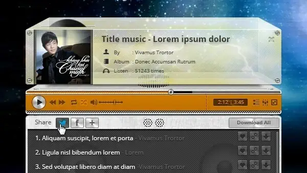 Retro Audio Player PSD