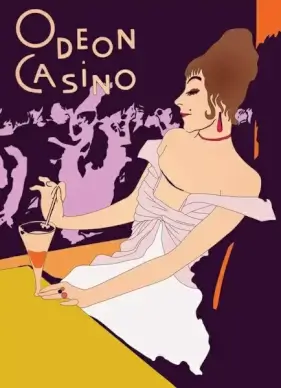 Retro Casino Poster Vector