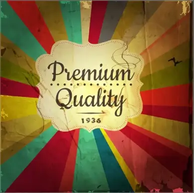 retro premium quality label