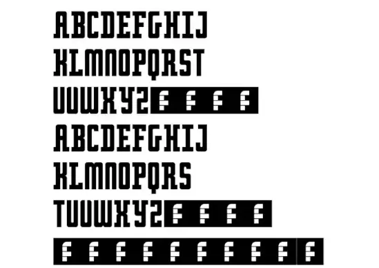 Retro serif