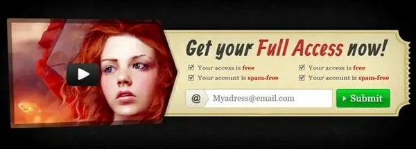 Retro Video Register Form
