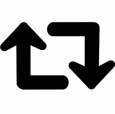 retweet icon symmetric rotation arrows lines shape