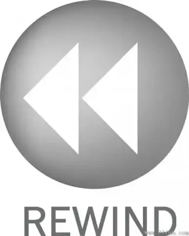 rewind icon vector