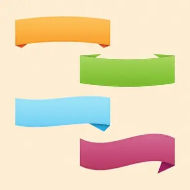 ribbon banner set