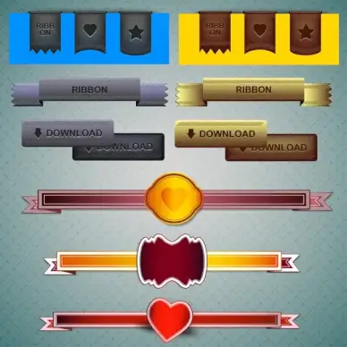 ribbon webdesign element
