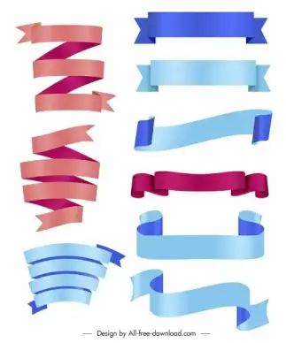ribbons templates shiny modern curves design