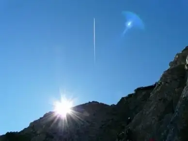 ridge mountain sun