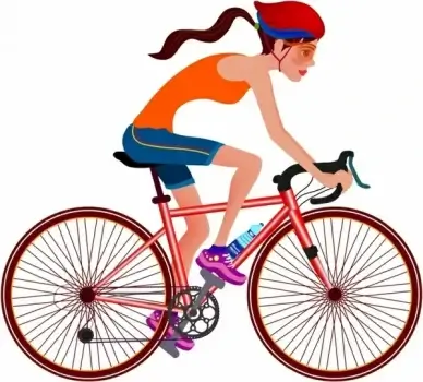 riding a bicycle