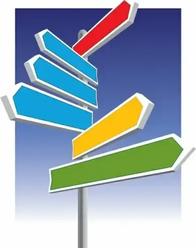 signboard banner template colorful 3d design