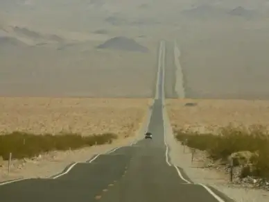 road straight road route