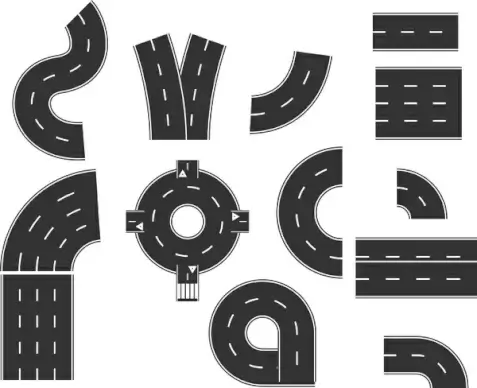 road way traffic point design element