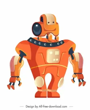 robot icon modern humanoid design