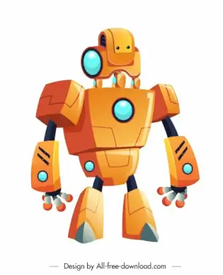 robot model icon shiny modern design android shape