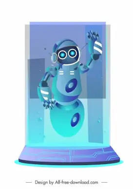 robot trade backdrop modern dynamic design