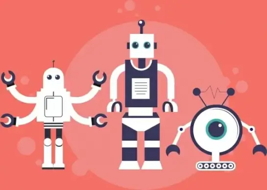 robots background flat icons modern design