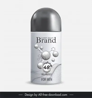 roll on deodorant bottle packaging template elegant contrast