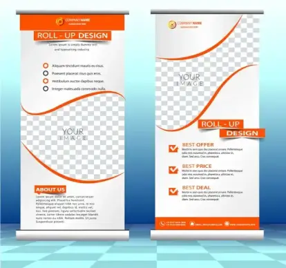 roll up banner design with modern style