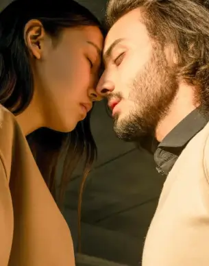 romantic love couple picture elegant closeup 