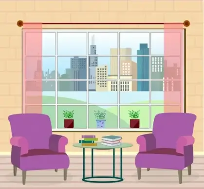 room decoration drawing armchair furniture colored 3d design