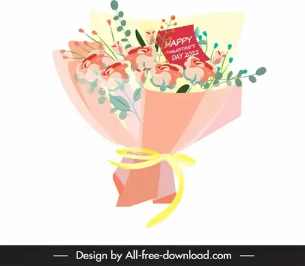 rose bouquet icon classic romantic design