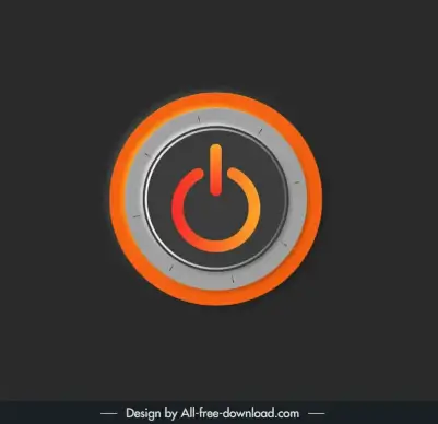 round button template modern flat  