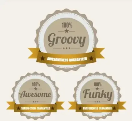 round icons vector illustration of funny guarantee