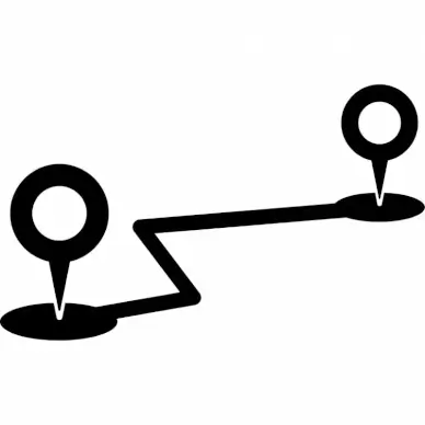 route navigation sign template 3d black white outline