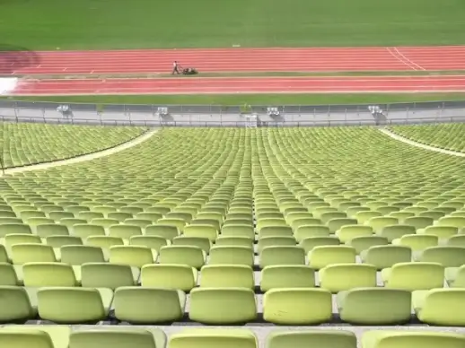 rows of chairs rows of seats oympiastadion