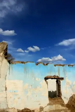 ruins clouds construction