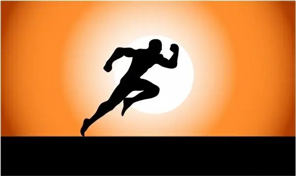 Running Superhero Silhouette