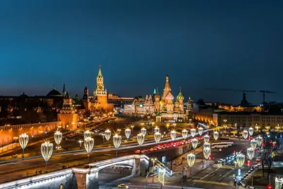 russia city picture sparkling elegant night scene 