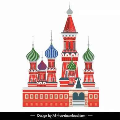  russian building sign icon elegant flat classical sketch