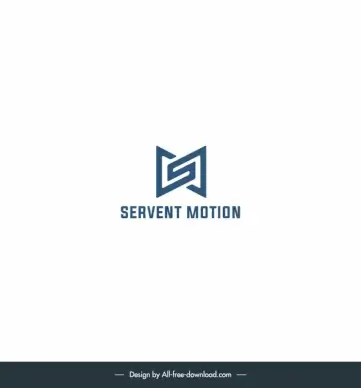 s and m servent motion logotype symmetric geometric shape outline