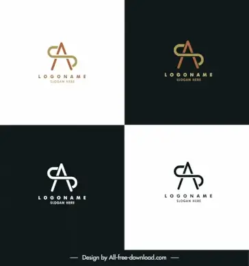 sa logo elegant flat words sketch