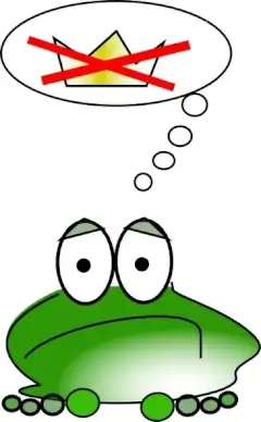 Sad Frog  clip art