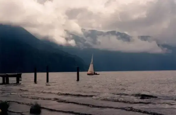 sailing in low clouds