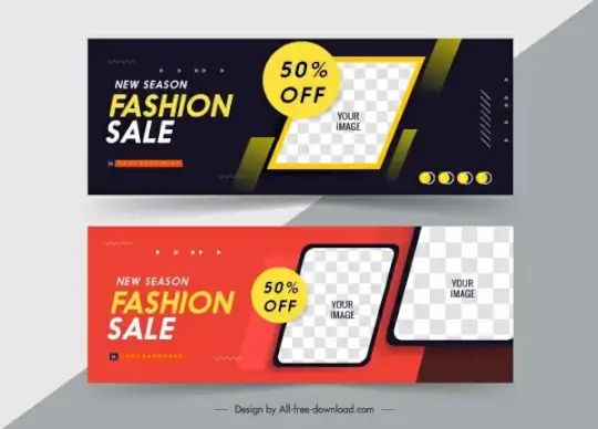 sale banner templates modern colorful checkered decor
