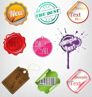 sale label badge sticker tag set
