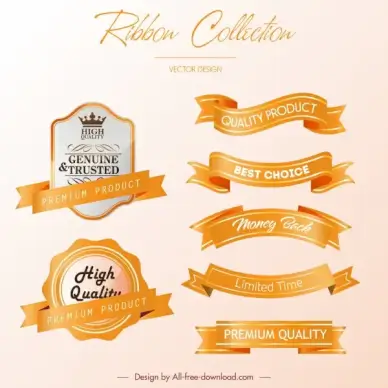 sale promotion ribbon templates modern shiny 3d design