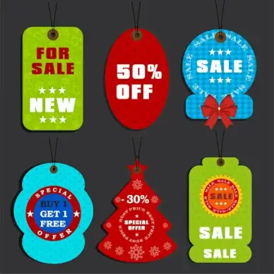sale tags label collection