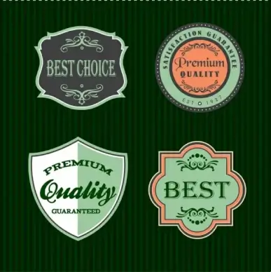 sales badges sets classical style various shapes isolation