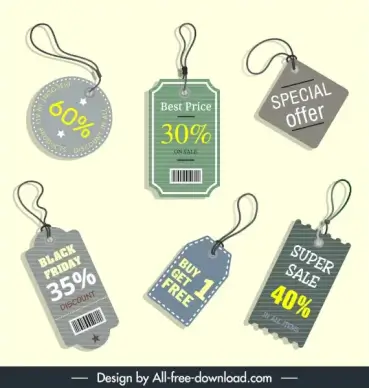 sales badges templates classical flat shapes