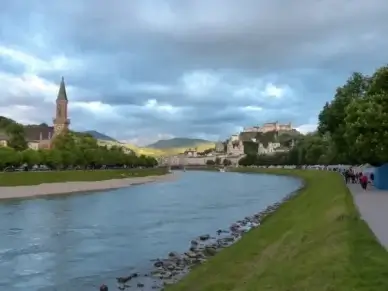 salzburg abendstimmung salzach