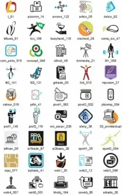 samples of a commercial icon vector