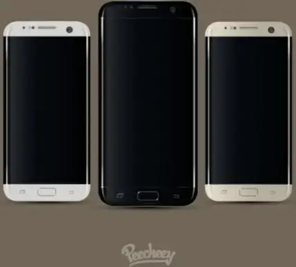 samsung s7 edge smartphone mockup realistic design