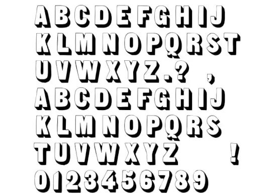 Sans Serif Shaded