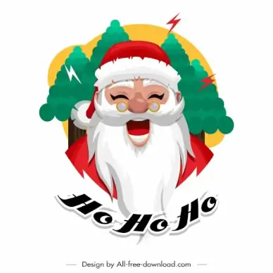 santa claus icon funny cartoon character sketch