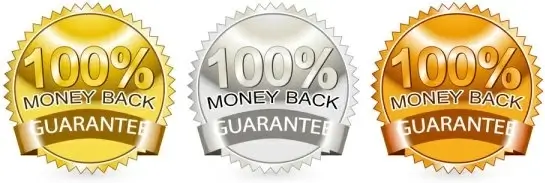 satisfaction guarantee label 04 vector