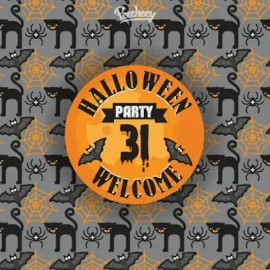 scary seamless pattern for halloween party