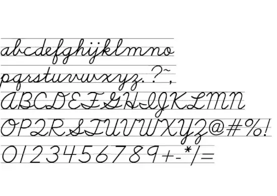 School Script Dashed